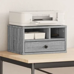 vidaXL Printerkastje 40x32x22,5 cm bewerkt hout grijs sonoma eiken