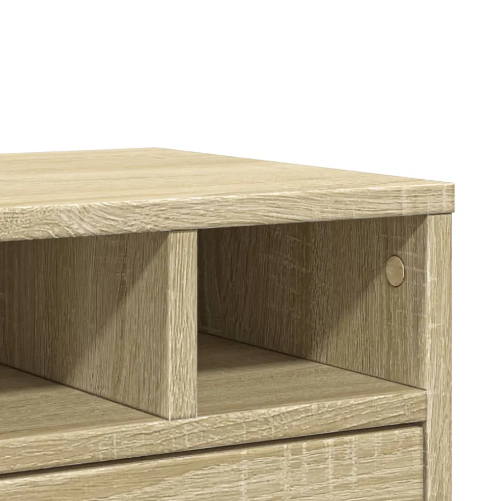 vidaXL Printerkastje 40x32x22,5 cm bewerkt hout sonoma eikenkleurig