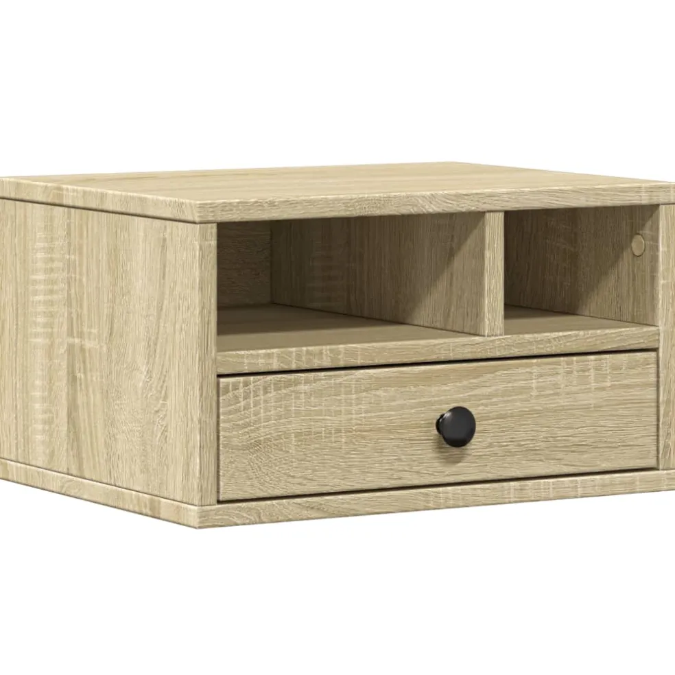 vidaXL Printerkastje 40x32x22,5 cm bewerkt hout sonoma eikenkleurig