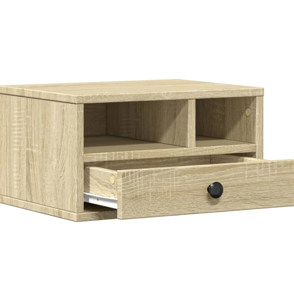 vidaXL Printerkastje 40x32x22,5 cm bewerkt hout sonoma eikenkleurig