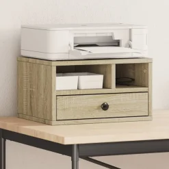 vidaXL Printerkastje 40x32x22,5 cm bewerkt hout sonoma eikenkleurig
