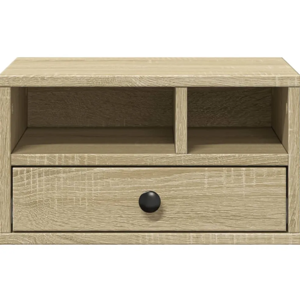 vidaXL Printerkastje 40x32x22,5 cm bewerkt hout sonoma eikenkleurig