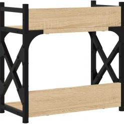 vidaXL Printerstandaard 2-laags 40x20x40 cm bewerkt hout sonoma eiken