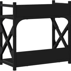 vidaXL Printerstandaard 2-laags 40x20x40 cm bewerkt hout zwart
