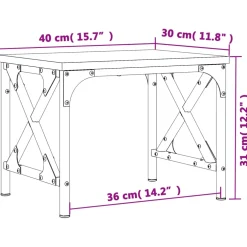 vidaXL Printerstandaard 40x30x31 cm bewerkt hout sonoma eikenkleurig