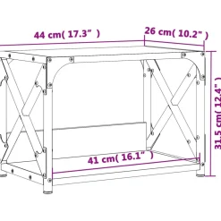 vidaXL Printerstandaard 44x26x31,5 cm bewerkt hout sonoma eikenkleurig