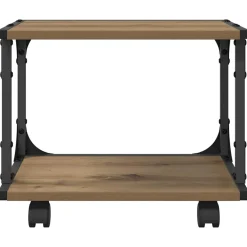 vidaXL Printerstand Artisanaal eiken 41 x 28 x 33,5 cm Bewerkt hout