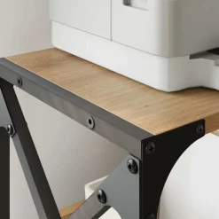 vidaXL Printerstand Artisan Eiken 44 x 26 x 31,5 cm Bewerkt hout