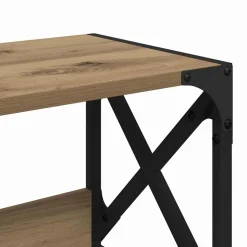vidaXL Printerstand Artisan Eiken 44 x 26 x 31,5 cm Bewerkt hout