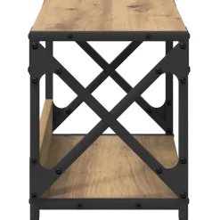 vidaXL Printerstand Artisan Eiken 44 x 26 x 31,5 cm Bewerkt hout
