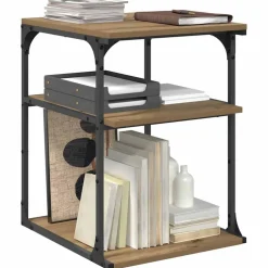 vidaXL Printerstand Artisan Eiken 43 x 48 x 64 cm Bewerkt hout