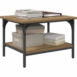 vidaXL Printerstand Artisan Eiken 40 x 32 x 24 cm Bewerkt hout