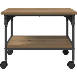 vidaXL Printerstand Artisan Eiken 50 x 40 x 38 cm Bewerkt hout