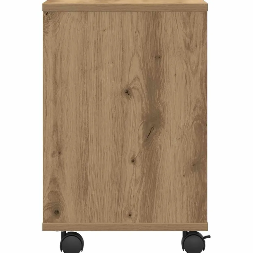 vidaXL Printerstand Artisanaal eiken 41 x 32 x 48 cm Bewerkt hout