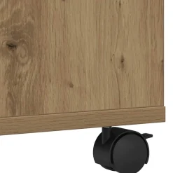 vidaXL Printerstand Artisanaal eiken 41 x 32 x 48 cm Bewerkt hout