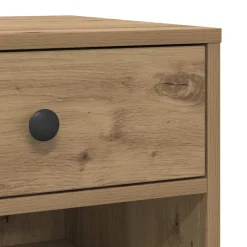 vidaXL Printerstand Artisanaal eiken 60 x 40 x 68,5 cm Bewerkt hout