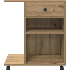 vidaXL Printerstand Artisanaal eiken 60 x 40 x 68,5 cm Bewerkt hout