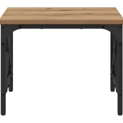 vidaXL Printerstand Artisanaal eiken 40 x 30 x 31 cm Bewerkt hout
