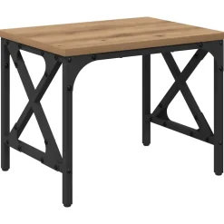 vidaXL Printerstand Artisanaal eiken 40 x 30 x 31 cm Bewerkt hout