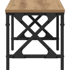 vidaXL Printerstand Artisanaal eiken 40 x 30 x 31 cm Bewerkt hout