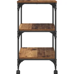 vidaXL Printerstand Oud hout 50 x 41 x 75 cm Bewerkt hout