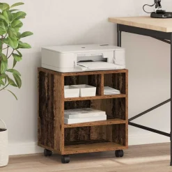 vidaXL Printerstand Oud hout 41 x 32 x 48 cm Bewerkt hout