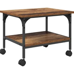 vidaXL Printerstand Oud Hout 50 x 40 x 38 cm Bewerkt hout
