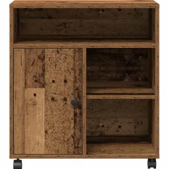 vidaXL Printerstand Oud hout 60 x 50 x 67 cm Bewerkt hout