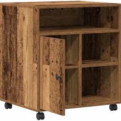 vidaXL Printerstand Oud hout 60 x 50 x 67 cm Bewerkt hout