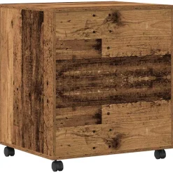 vidaXL Printerstand Oud hout 60 x 50 x 67 cm Bewerkt hout