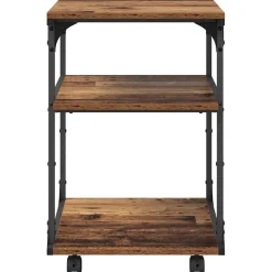 vidaXL Printerstand Oud Hout 43 x 48 x 64 cm Bewerkt hout