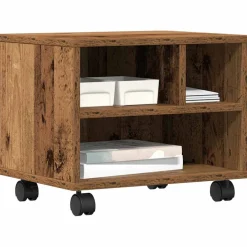vidaXL Printerstand Oudhout 41 x 32 x 34,5 cm Bewerkt hout