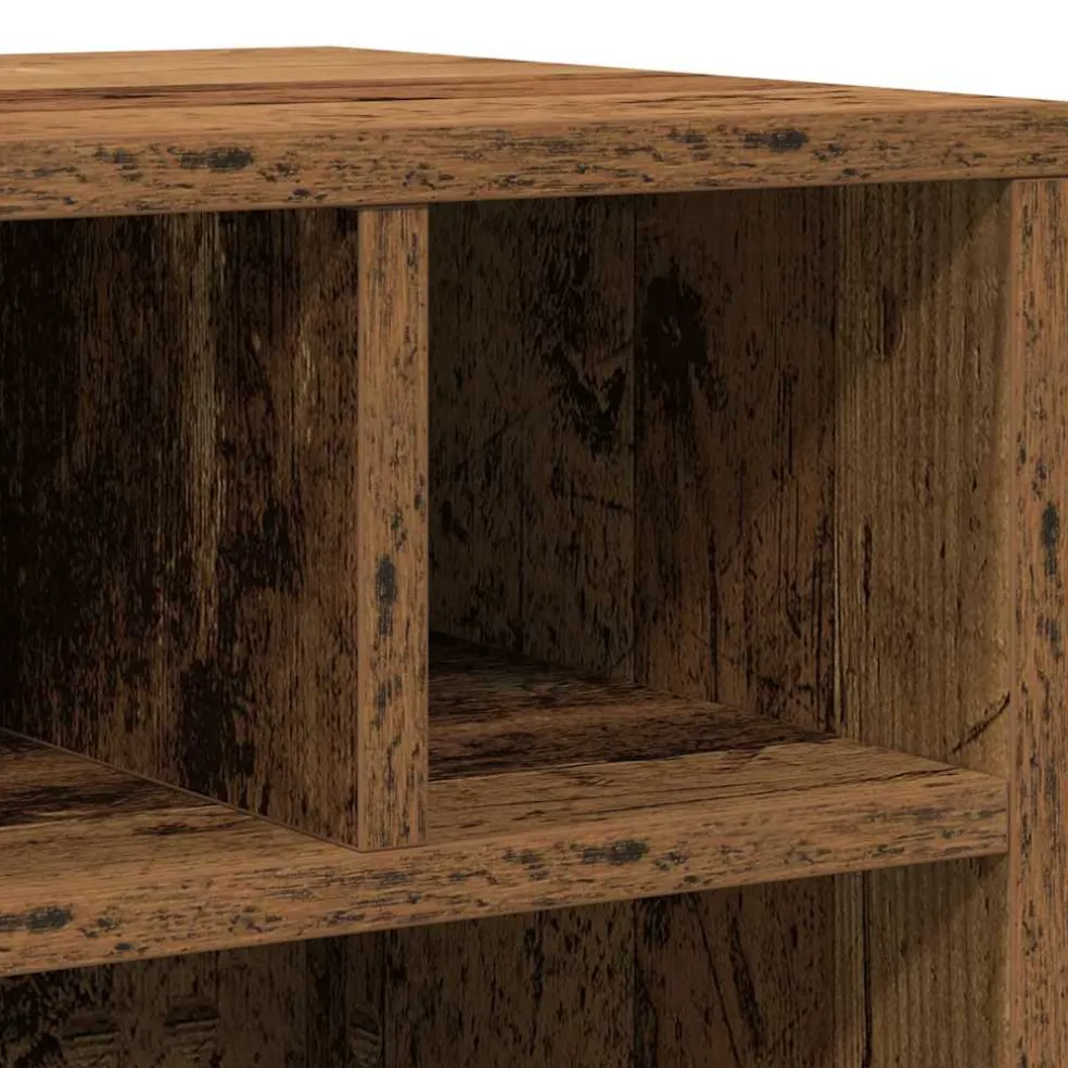 vidaXL Printerstand Oudhout 41 x 32 x 34,5 cm Bewerkt hout