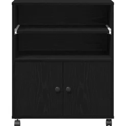 vidaXL Printerstand Zwart eiken 60 x 48 x 74 cm Bewerkt hout
