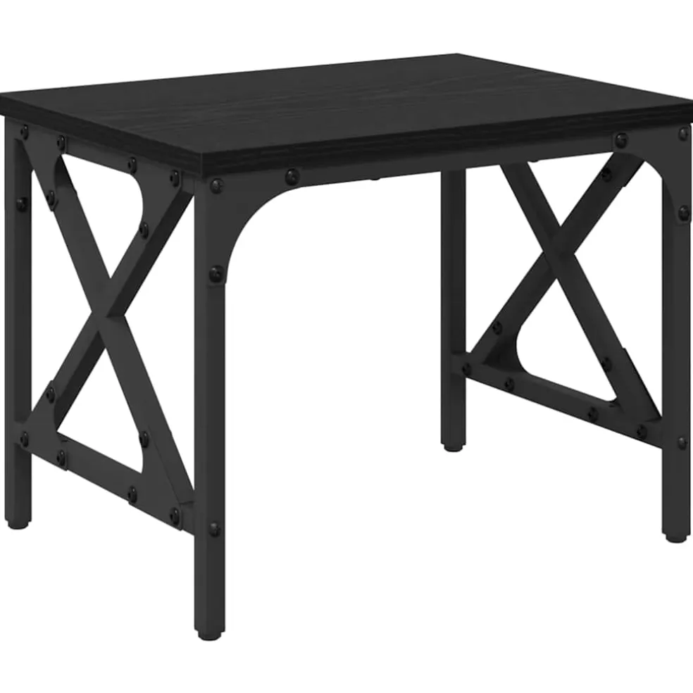 vidaXL Printerstand Zwart eiken 40 x 30 x 31 cm Bewerkt hout