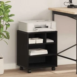vidaXL Printerstand Zwart eiken 41 x 32 x 48 cm Bewerkt hout