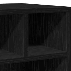 vidaXL Printerstand Zwart Eiken 41 x 32 x 34,5 cm Bewerkt hout