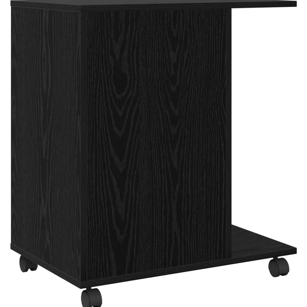 vidaXL Printerstand Zwart eiken 60 x 40 x 68,5 cm Bewerkt hout