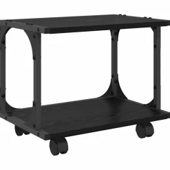 vidaXL Printerstand Zwart eiken 41 x 28 x 33,5 cm Bewerkt hout
