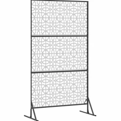 vidaXL Privacyscherm 100 x 50 x 180 cm Gegalvaniseerd staal zilver