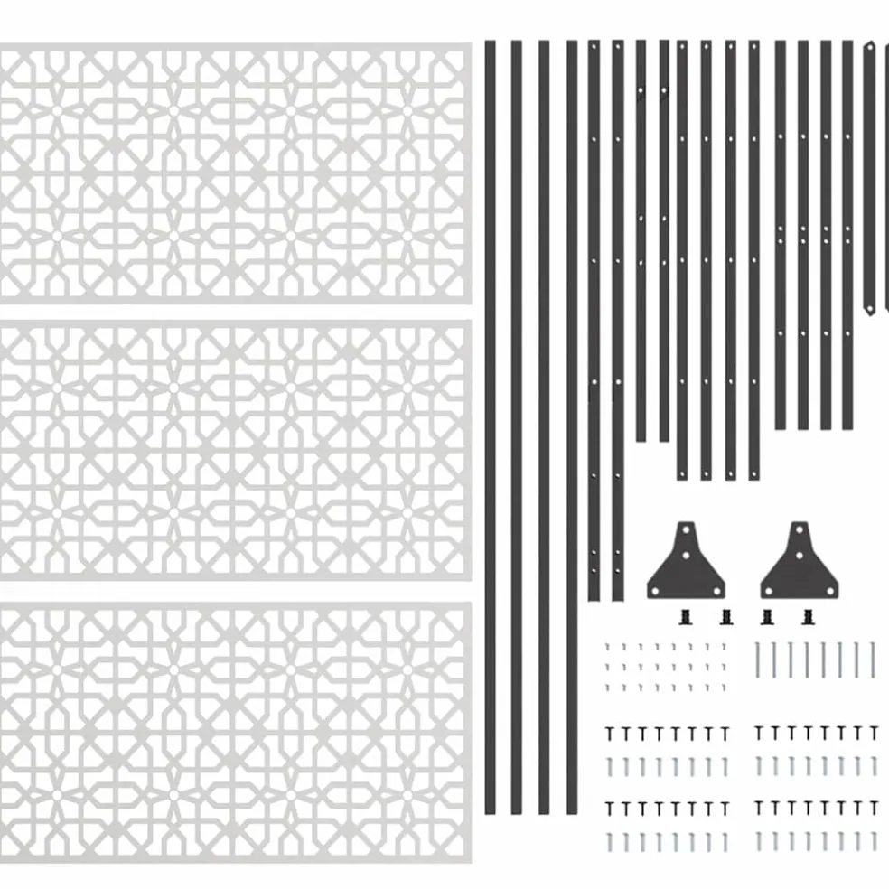 vidaXL Privacyscherm 100 x 50 x 180 cm Roestvrij staal zilver