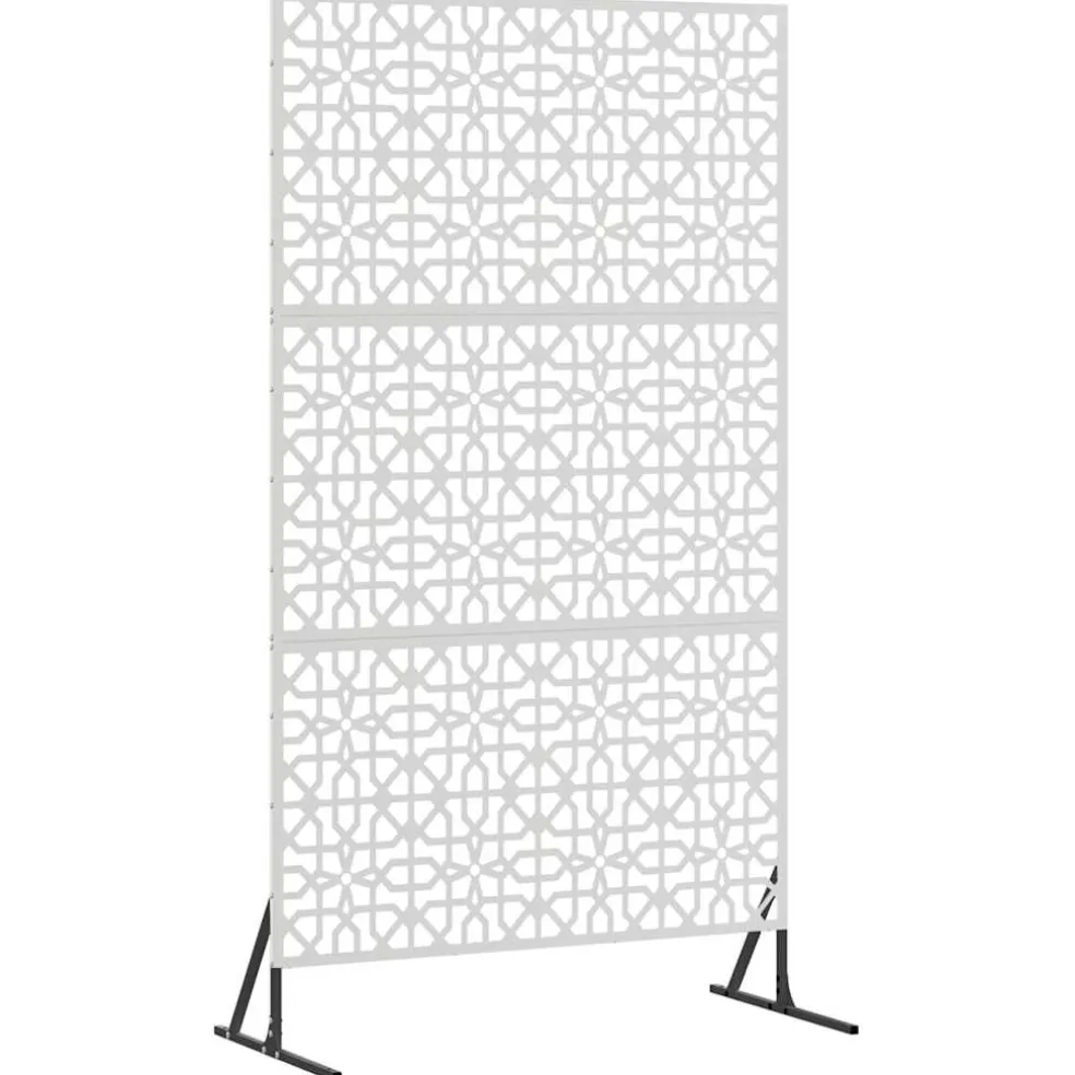 vidaXL Privacyscherm 100 x 50 x 180 cm Roestvrij staal zilver