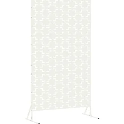 vidaXL Privacyscherm 100 x 50 x 180 cm Staal Wit
