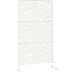 vidaXL Privacyscherm 100 x 50 x 180 cm Staal Wit