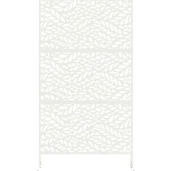 vidaXL Privacyscherm 100 x 50 x 180 cm Staal Wit