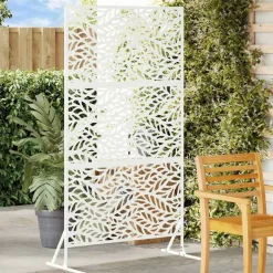 vidaXL Privacyscherm 100 x 50 x 180 cm Staal Wit