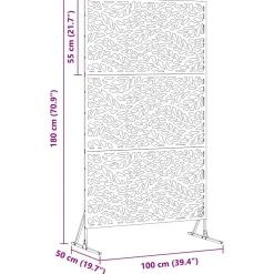 vidaXL Privacyscherm 100 x 50 x 180 cm Staal Wit