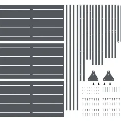 vidaXL Privacyscherm 100 x 50 x 180 cm Staal Antraciet
