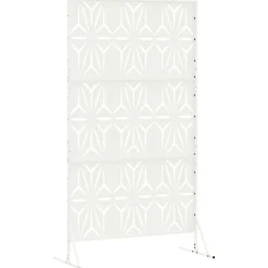 vidaXL Privacyscherm 100 x 50 x 180 cm Staal Wit