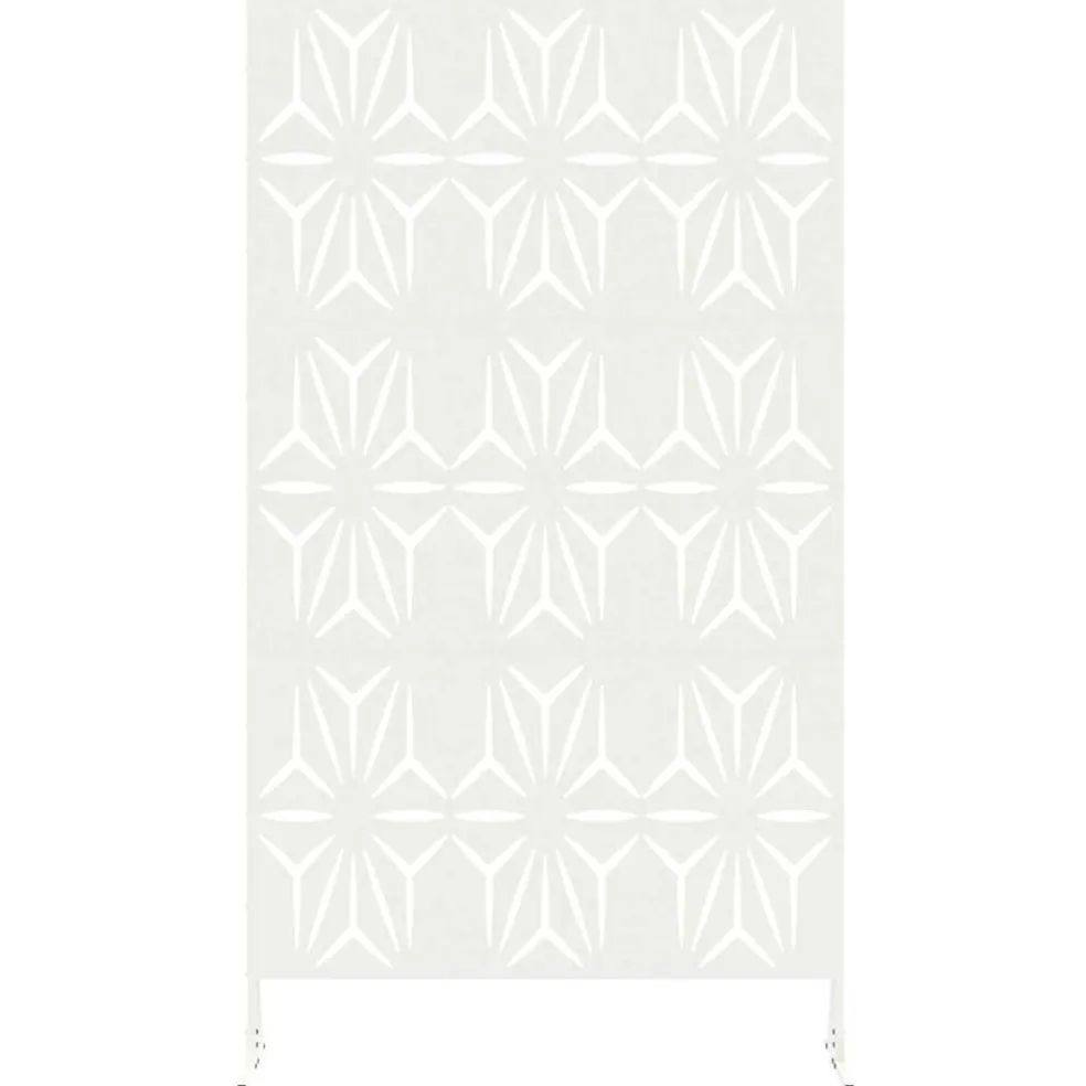vidaXL Privacyscherm 100 x 50 x 180 cm Staal Wit